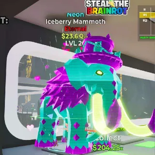 Neon Iceberry Mammoth Steal The Brainrot Fortnite 2 Traits