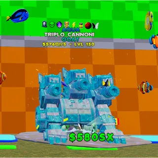 Lvl 150 Triplo Cannoni Aqua 8 Traits