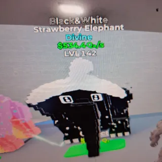 Strawberry Elephant B&W m