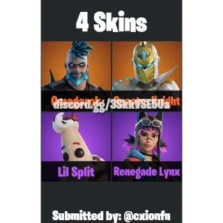 FORTNITE ACCOUNT PC/PSN/XBOX 4 SKINS 12 PICKAXES 13 EMOTES 18 GLIDERS