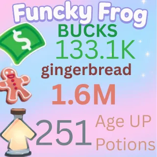 1.6M ginger bread 133.3k bucks 251age up