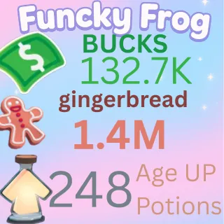 1.4M ginger bread 132,7k bucks 248 age up