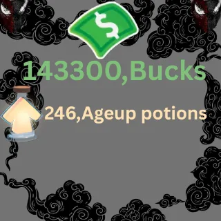 143300 buck,  246 ageup portions.