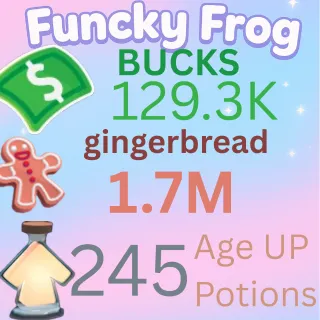 1.7M ginger bread 129.3k bucks 245 age up