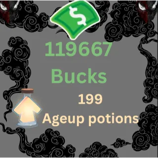 119667 buck, 199 ageup portions.