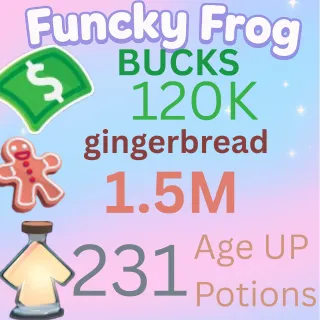 1.5M ginger bread 120k bucks  231 age up