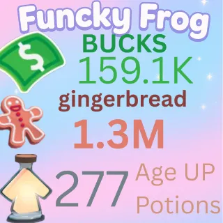 1.3M ginger bread 159,1k bucks 277 age up