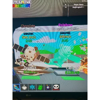 chocolate/rainbow cacasito satelito