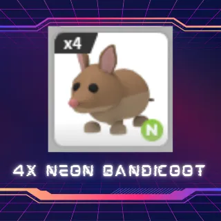 4X NEON BANDICOOT