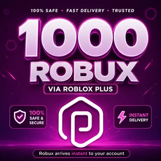 1000 Robux via roblox plus