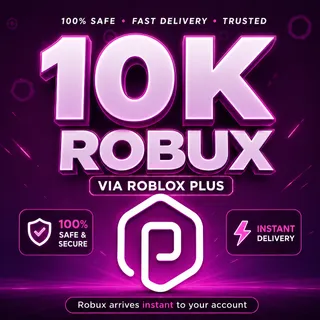 10k Clean Robux via roblox plus (10000 Robux)
