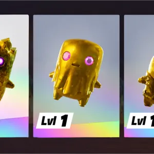 three gold sprites