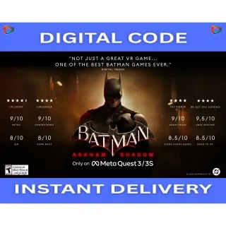 🦇 Batman: Arkham Shadow | Official Meta Quest Key | Ultra Cheap VR - Become the Dark Knight!