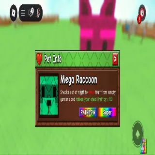 MEGA RAINBOW RACCOON (SUPER LIMITED)