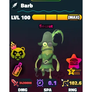 5 Star NC PP MAX Barb | SpongeBob Tower Defense
