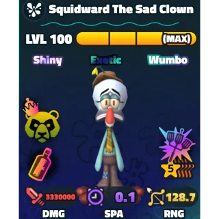 5 Star SW Squidward The Sad Clown NC HDS Gold Serial | SpongeBob Tower Defense
