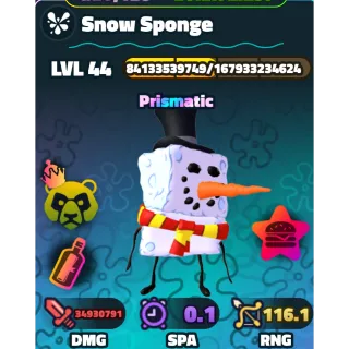 Snow Sponge NC PP LVL 44 | SpongeBob Tower Defense