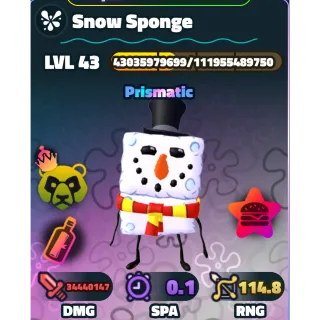 Snow Sponge NC PP LVL 43 | SpongeBob Tower Defense