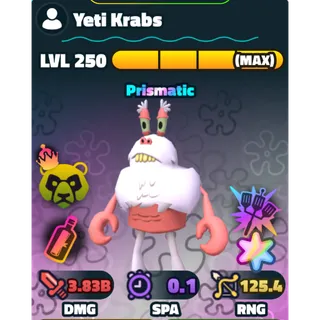 Superstar Yeti Krabs NC HDS Rainbow Serial | SpongeBob Tower Defense