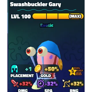 5 Star Swashbuckler Gary max | SpongeBob Tower Defense