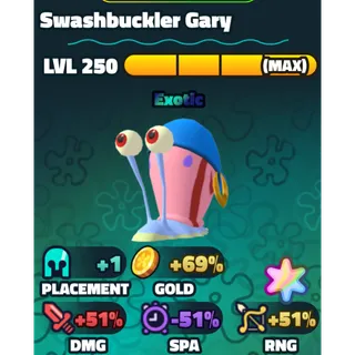 Super Star Swashbuckler Gary MAX Rainbow Serial| SpongeBob Tower Defense