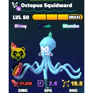 SW Octopus Squidward NC Single Digit Rainbow Serial  | SPONGEBOB TOWER DEFENSE
