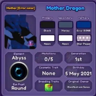🐲 ➤【Error Color Mother Dragon】