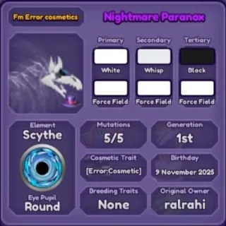 🐲 ➤【Nightmare Paranox Error】