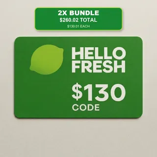 2x $130 USD HelloFresh