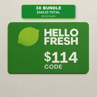 3x $114 USD HelloFresh Gift Card (3 Codes X $114 USD) AUTO DELIVERY