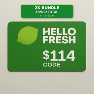 2x $114 USD HelloFresh Gift Card (2 Codes X $114 USD) AUTO DELIVERY