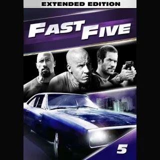 Fast Five (Extended Edition) Digital HD Code, Vudu/Fandango or Movies Anywhere Redeem.