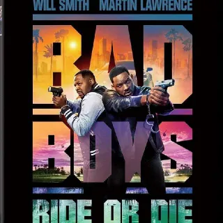 Bad Boys: Ride Or Die Digital 4K/UHD Code, Vudu Or Movies Anywhere.