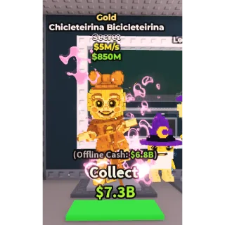 ⚡Gold Chicleteirina Bicicleteirina 5M/S