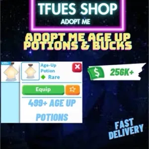 AGE UP POTIONS AND BUCKS 