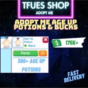 AGE UP POTIONS AND BUCKS 