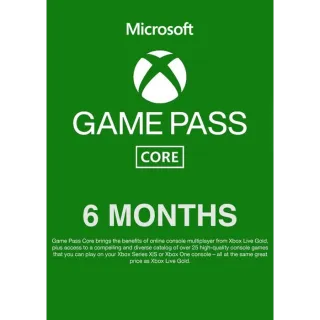 Xbox Game Pass Core 6 Months
