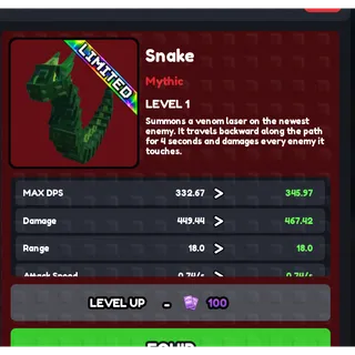SNAKE LIMITED | ENDLESS TOWER DEFENSE
