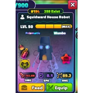 WUMBO SQUIDWARD HOUSE ROBOT NC HDS | SPONGEBOB TOWER DEFENSE