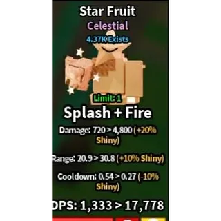 SHINY STAR FRUIT EXIST 18 |SLOP TOWER DEFENSE