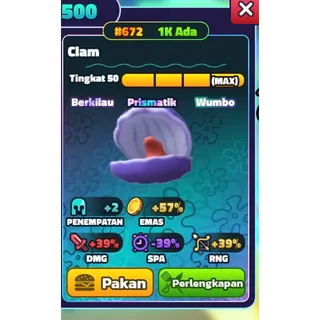 CLEAN GOLD SERIAL SHINY WUMBO CLAM