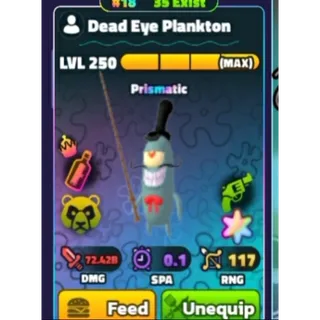 SUPERSTAR DEAD EYE PLANKTON SERIAL RAINBOW #18 | SPONGEBOB TOWER DEFENSE 