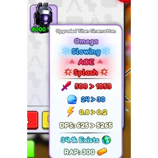 UPGRADED TITAN CINEMA MAN (OMEGA) | ALLIANCE TOWER DEFENSE