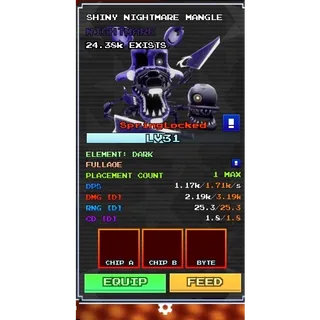 SHINY NIGHTMARE MANGLE |FNTD2 | FIVE NIGHTS TD 2