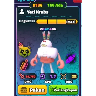 YETI KRABS SERIAL GOLD NC LOI| SPONGEBOB TOWER DEFENSE 2