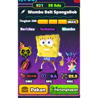 SS SW WUMBO BELT SPONGEBOB SERIAL RAINBOW 