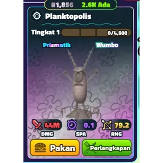 4X WUMBO PLANKTOPOLIS -SPONGEBOB TOWER DEFENSe