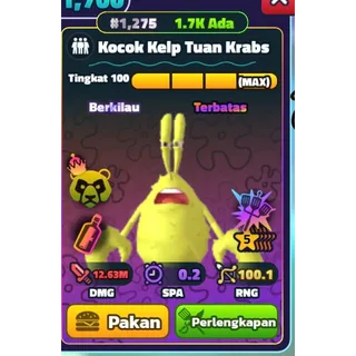 NON-DUPED -  NC SHINY HDS KELP SHAKE MR. KRABS