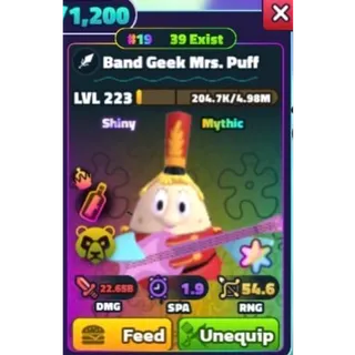 SHINY BAND GEEK MRS. PUFF NC HDS | SPONGEBOB TOWER DEFENSE