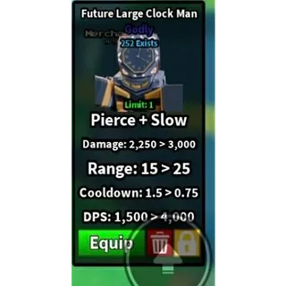 FUTURE LARGE CLOCK MAN | SLOP TOWER DEFENSE